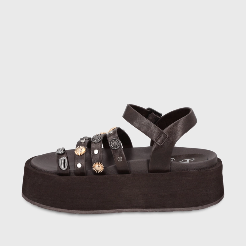 SANDALIA PLATAFORMA CAFE MUJER 55943 - 4