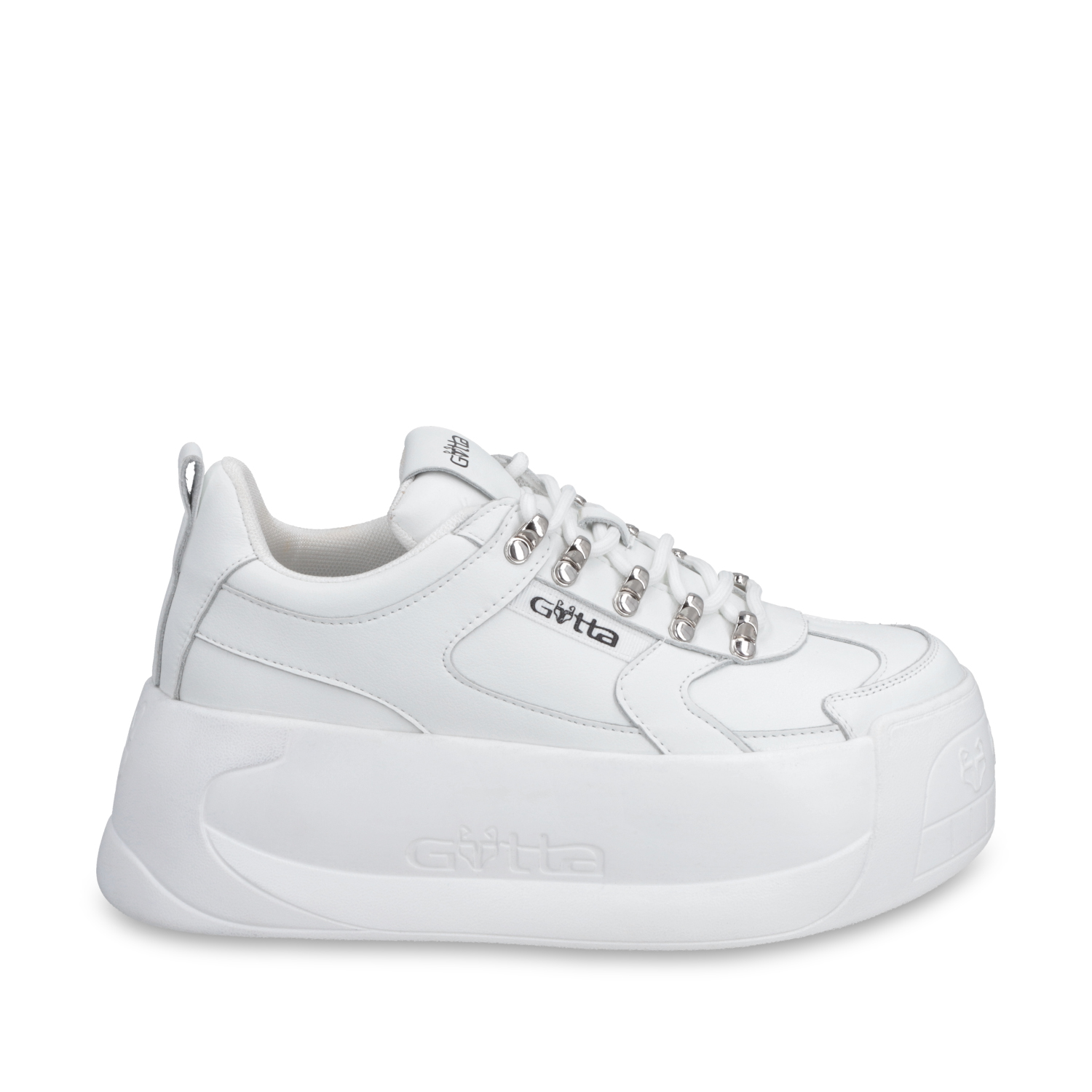 ZAPATILLA CUERO PLATAFORMA BLANCA MUJER C732B - 1