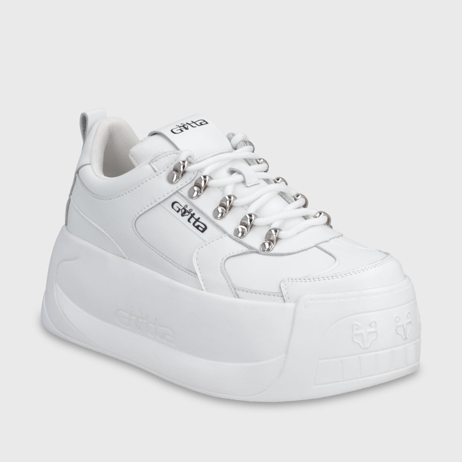 ZAPATILLA CUERO PLATAFORMA BLANCA MUJER C732B - 2