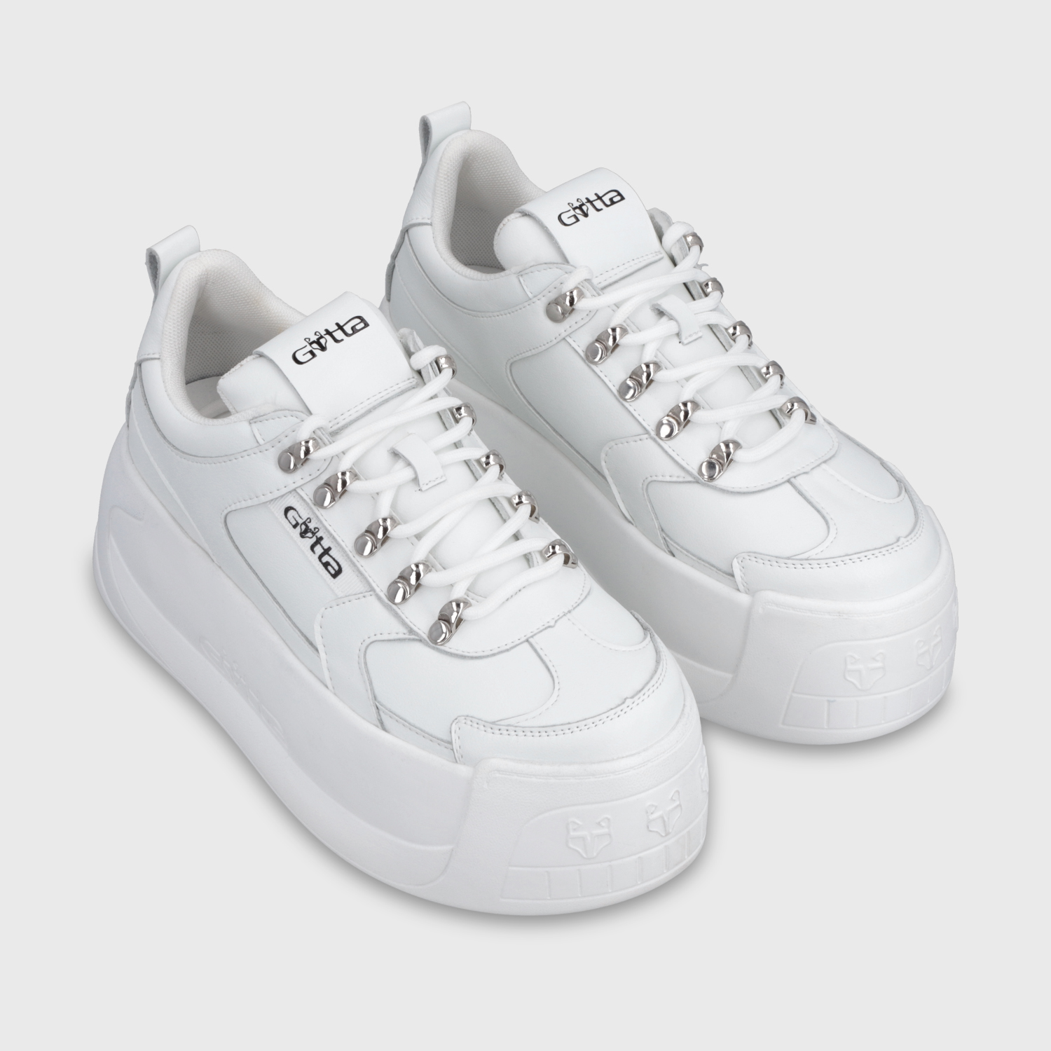 ZAPATILLA CUERO PLATAFORMA BLANCA MUJER C732B - 3