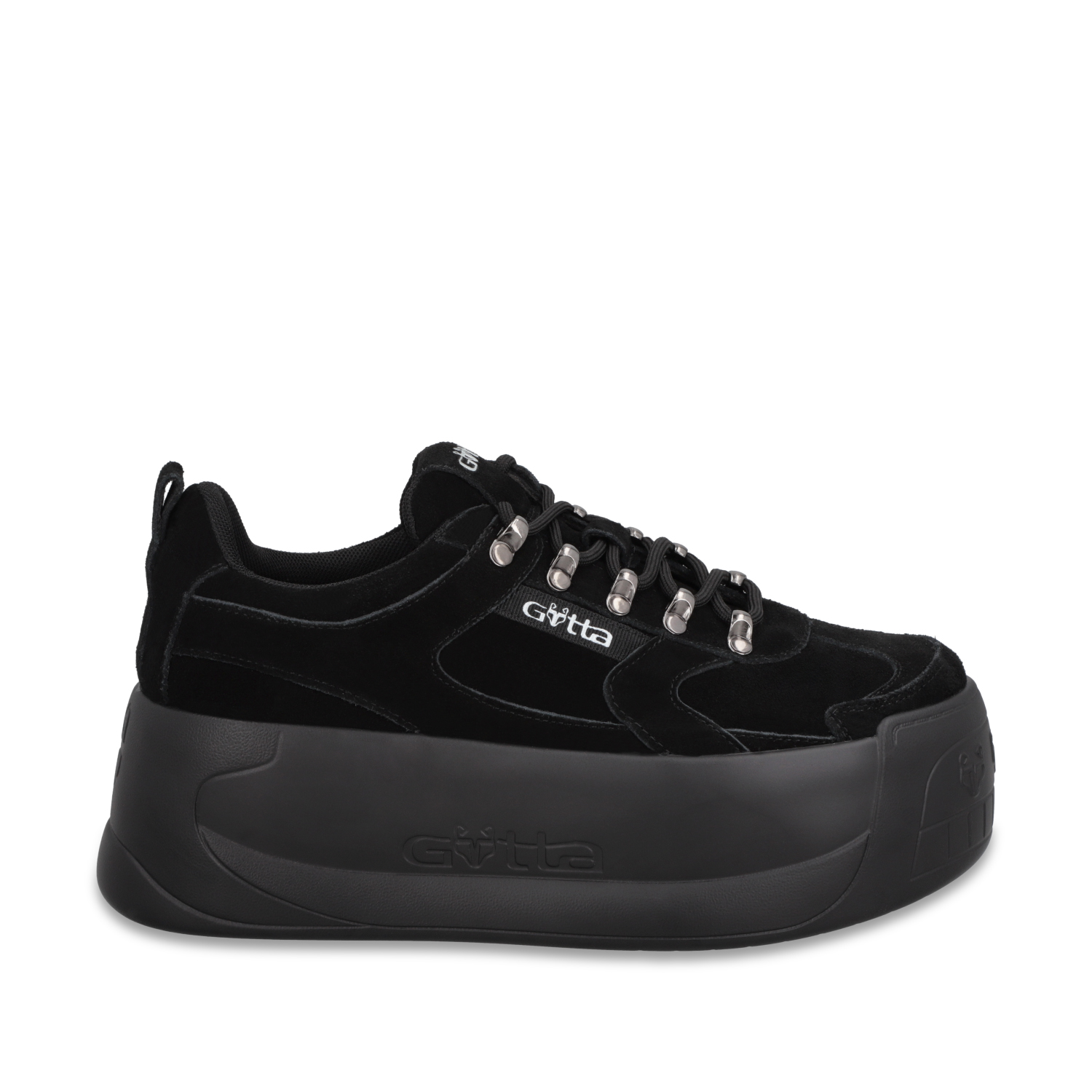 ZAPATILLA CUERO PLATAFORMA NEGRA MUJER C732B - 1