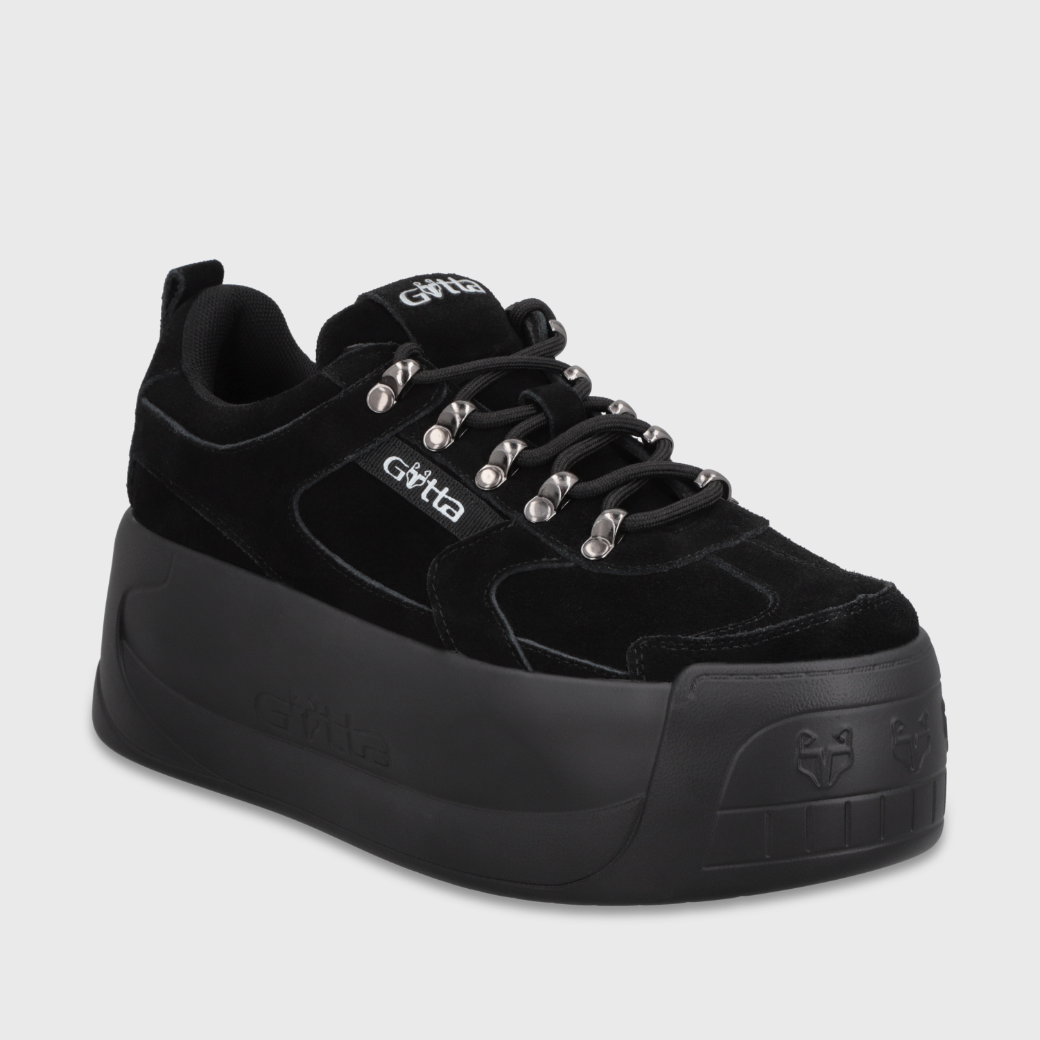 ZAPATILLA CUERO PLATAFORMA NEGRA MUJER C732B - 2