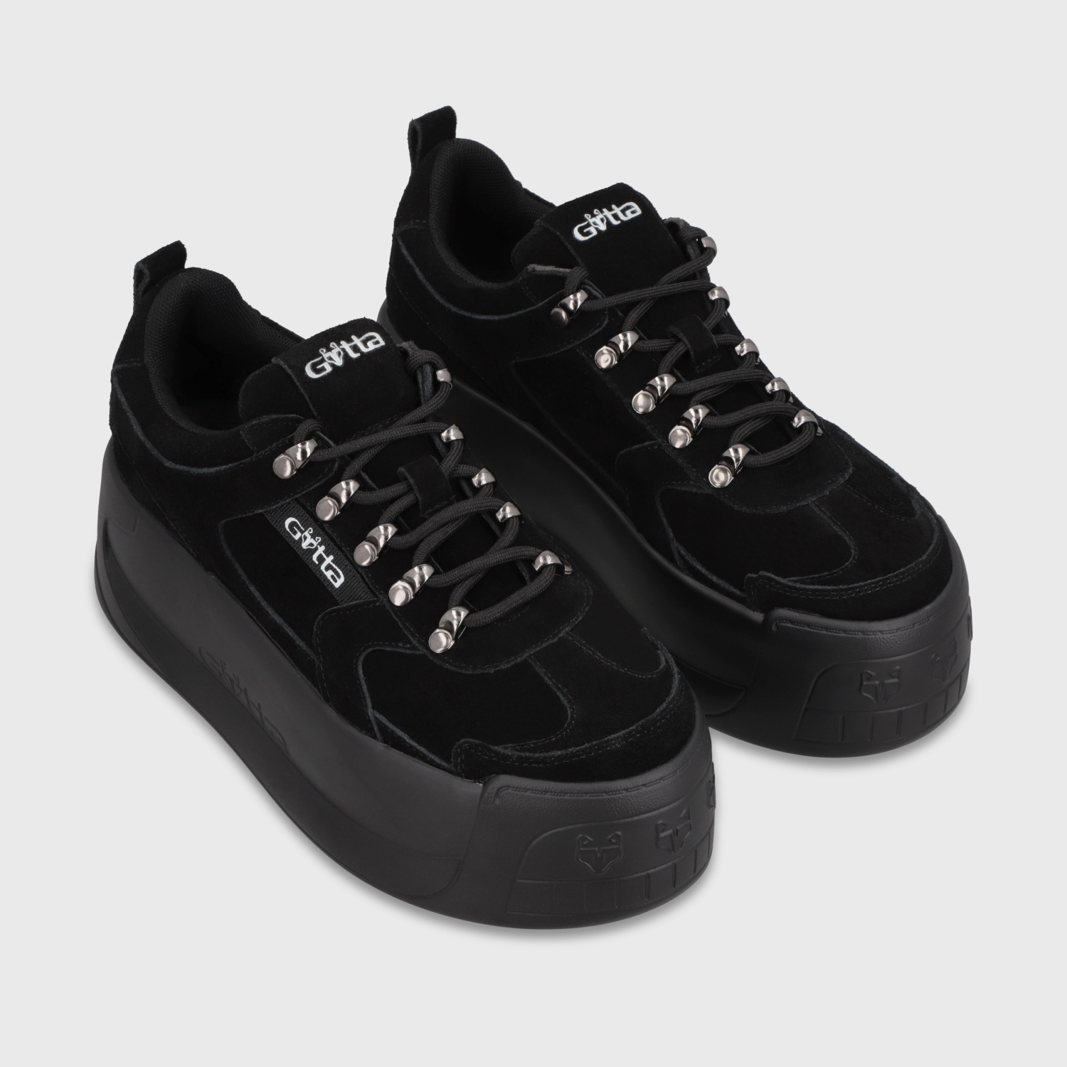 ZAPATILLA CUERO PLATAFORMA NEGRA MUJER C732B - 3