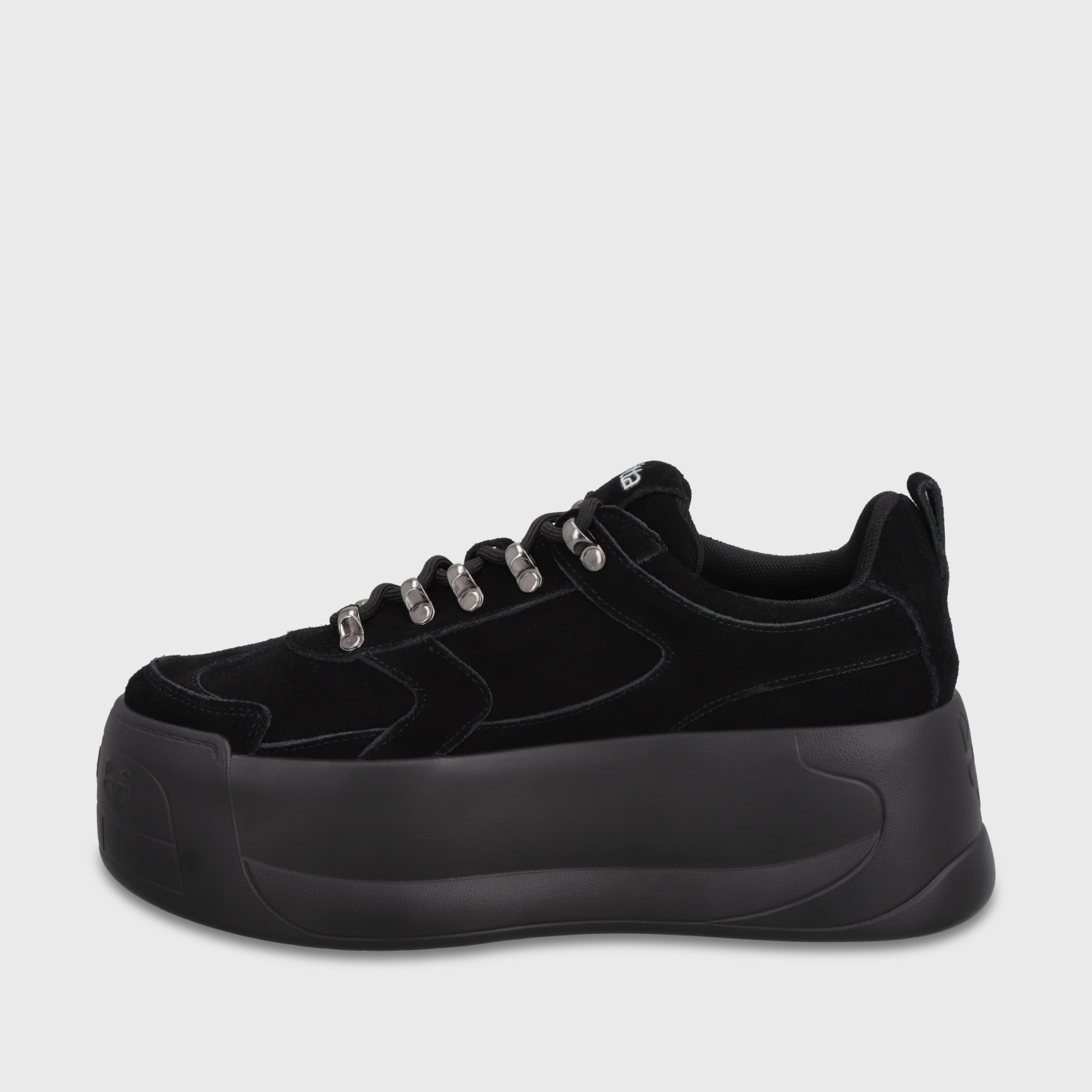 ZAPATILLA CUERO PLATAFORMA NEGRA MUJER C732B - 4