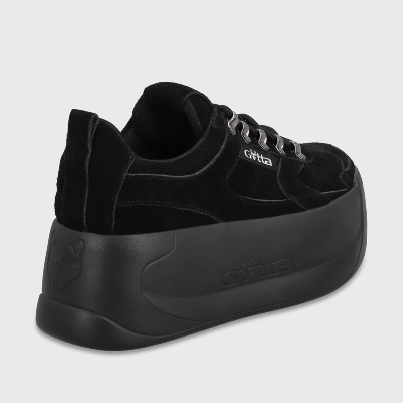 ZAPATILLA CUERO PLATAFORMA NEGRA MUJER C732B - 5