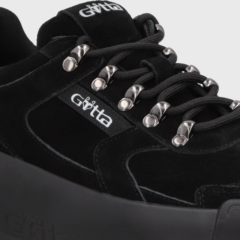 ZAPATILLA CUERO PLATAFORMA NEGRA MUJER C732B - 6