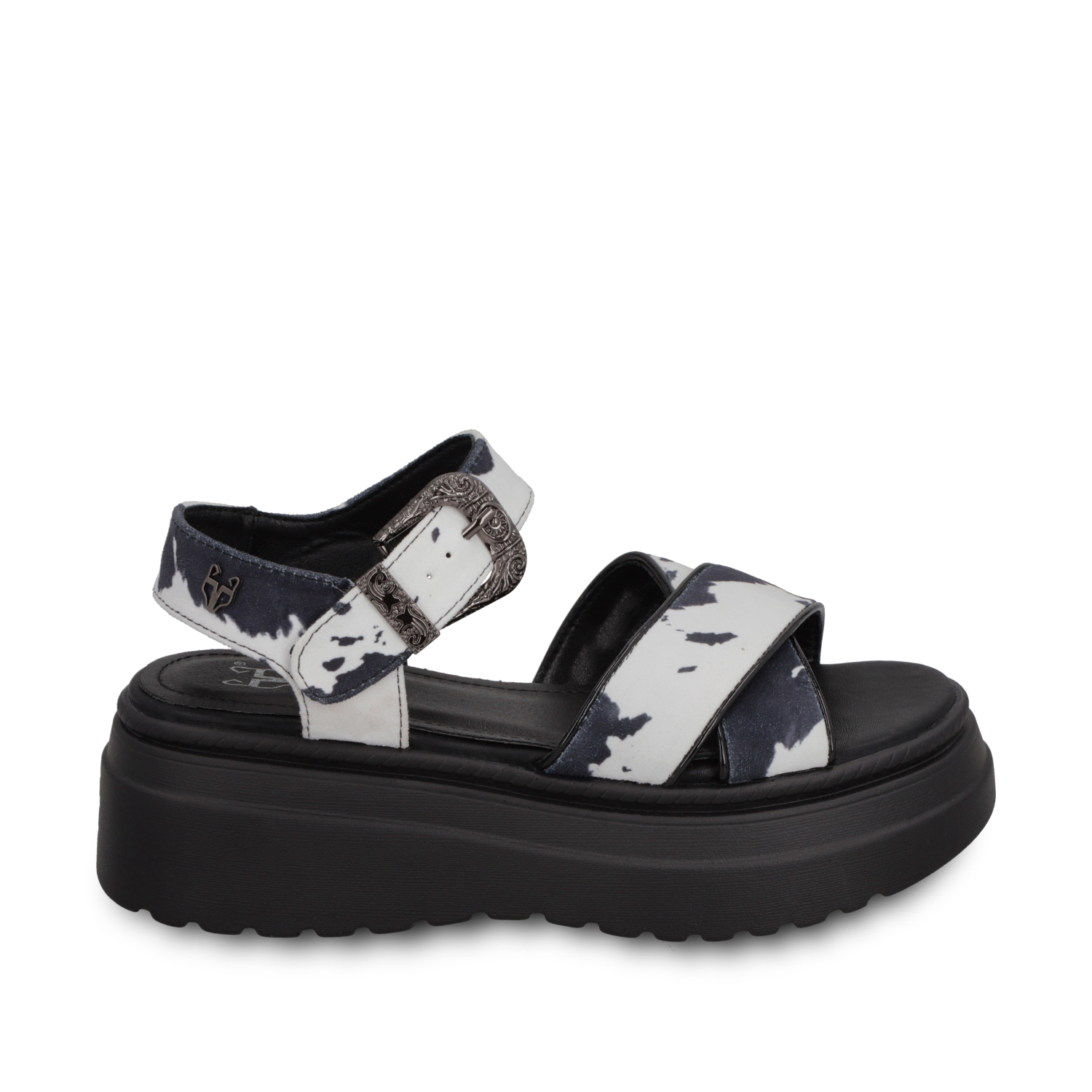 SANDALIA PLATAFORMA ANIMAL PRINT MUJER 55923 - 1