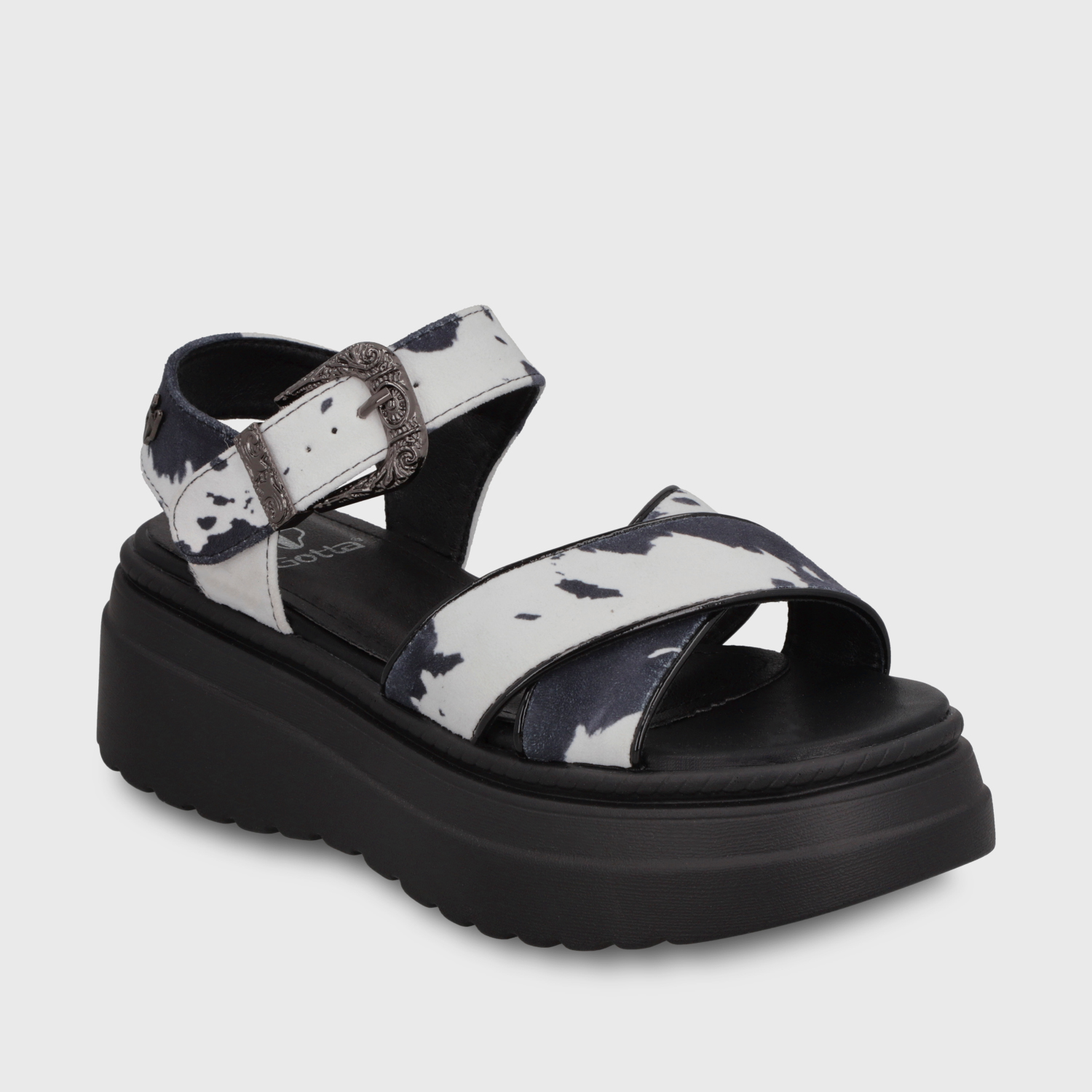 SANDALIA PLATAFORMA ANIMAL PRINT MUJER 55923 - 2
