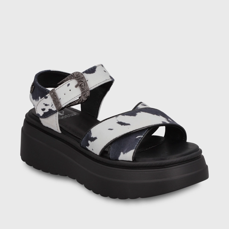 SANDALIA PLATAFORMA ANIMAL PRINT MUJER 55923 - 2