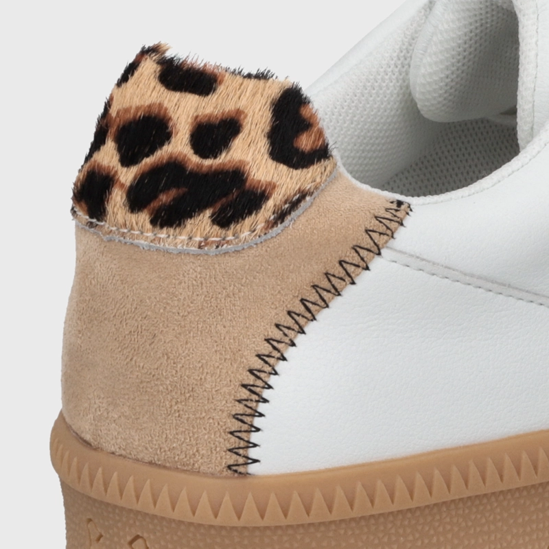 ZAPATILLA CUERO PLATAFORMA BLANCA MUJER 67310 - 6