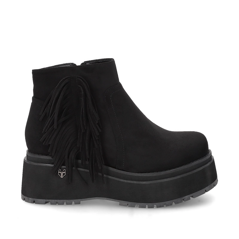 BOTIN PLATAFORMA NEGRO MUJER 1509A - 1