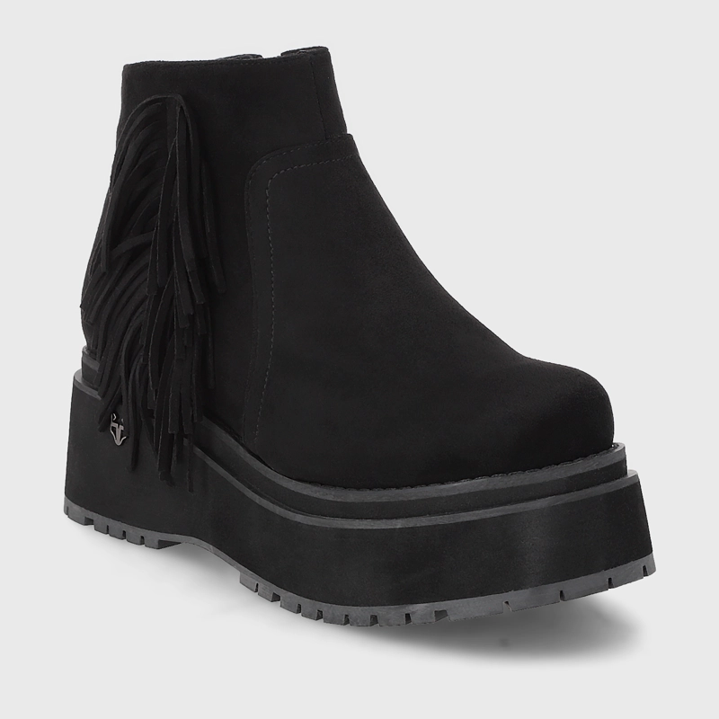 BOTIN PLATAFORMA NEGRO MUJER 1509A - 2