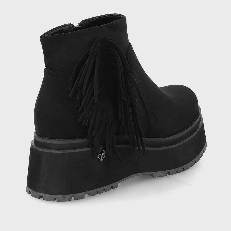 BOTIN PLATAFORMA NEGRO MUJER 1509A - 5