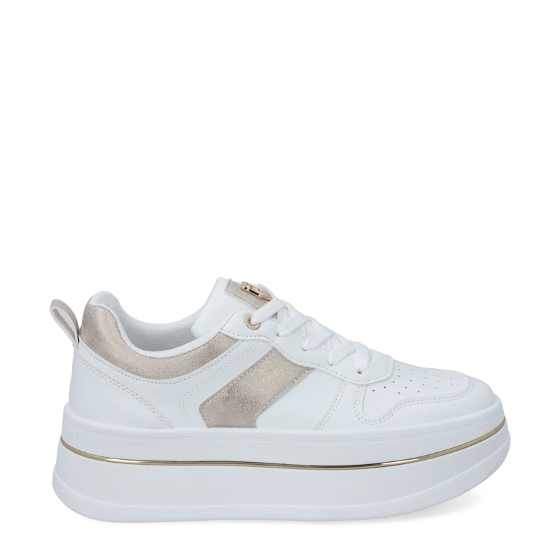 ZAPATILLA PLATAFORMA BLANCA MUJER 58010 - 1