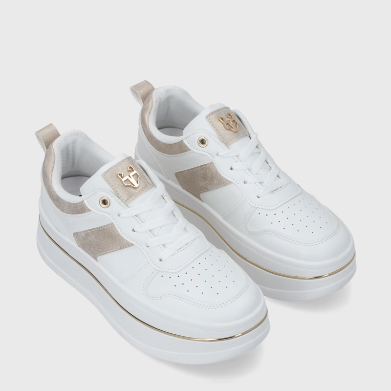 ZAPATILLA PLATAFORMA BLANCA MUJER 58010 - 3