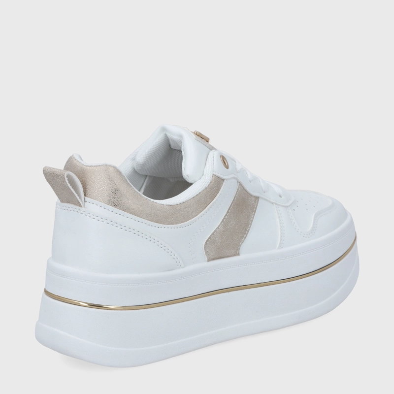 ZAPATILLA PLATAFORMA BLANCA MUJER 58010 - 5