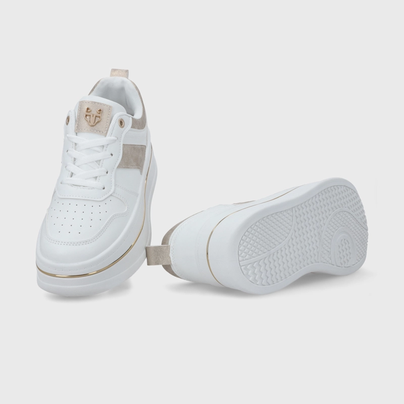 ZAPATILLA PLATAFORMA BLANCA MUJER 58010 - 7