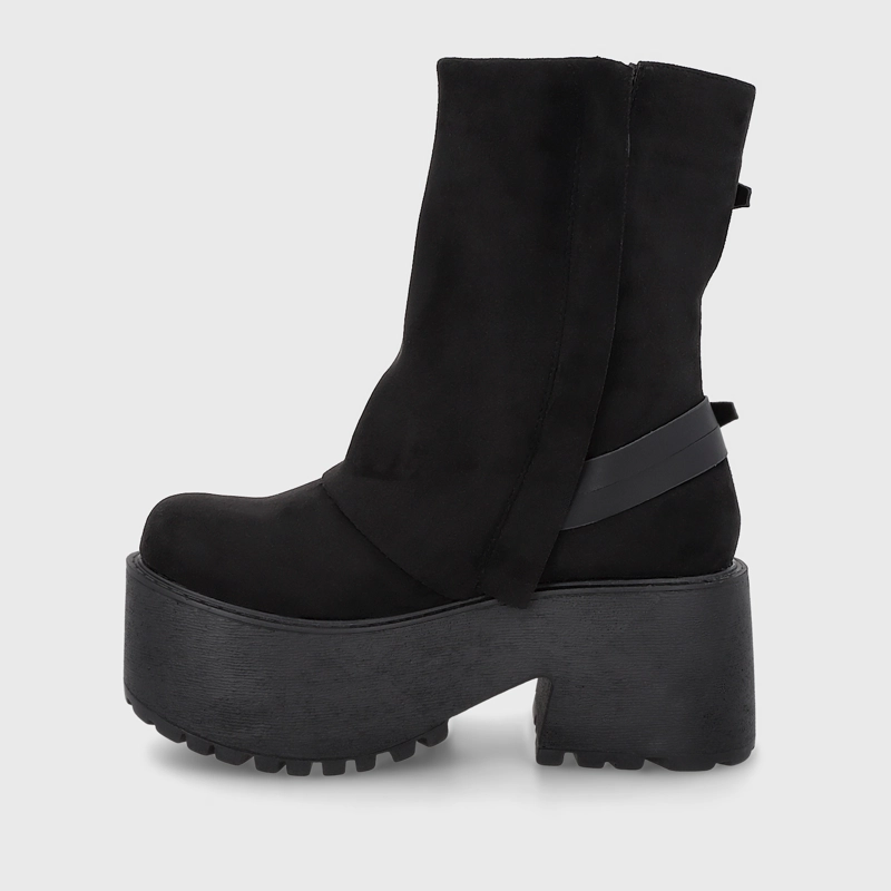 BOTIN PLATAFORMA NEGRO MUJER 15179 - 4