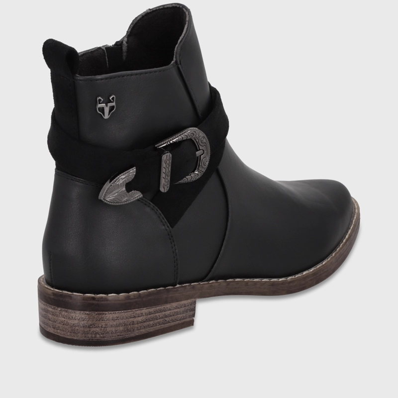 BOTIN PLANO NEGRO MUJER 1756001 - 5