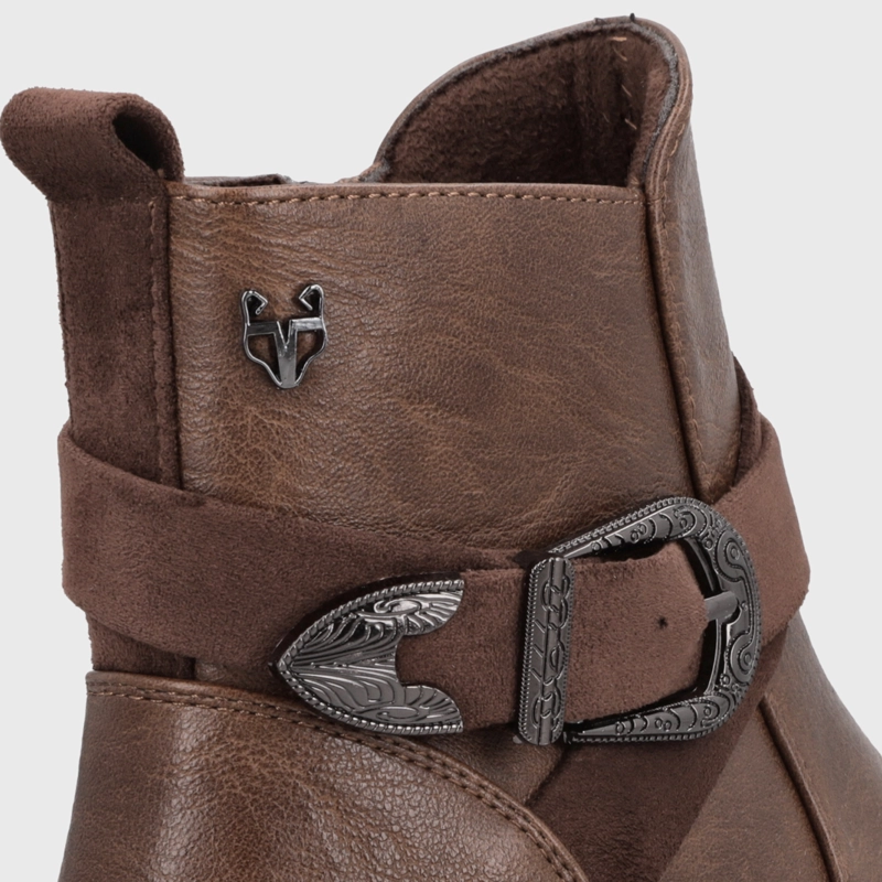 BOTIN PLANO CAFE  MUJER 1756032 - 6