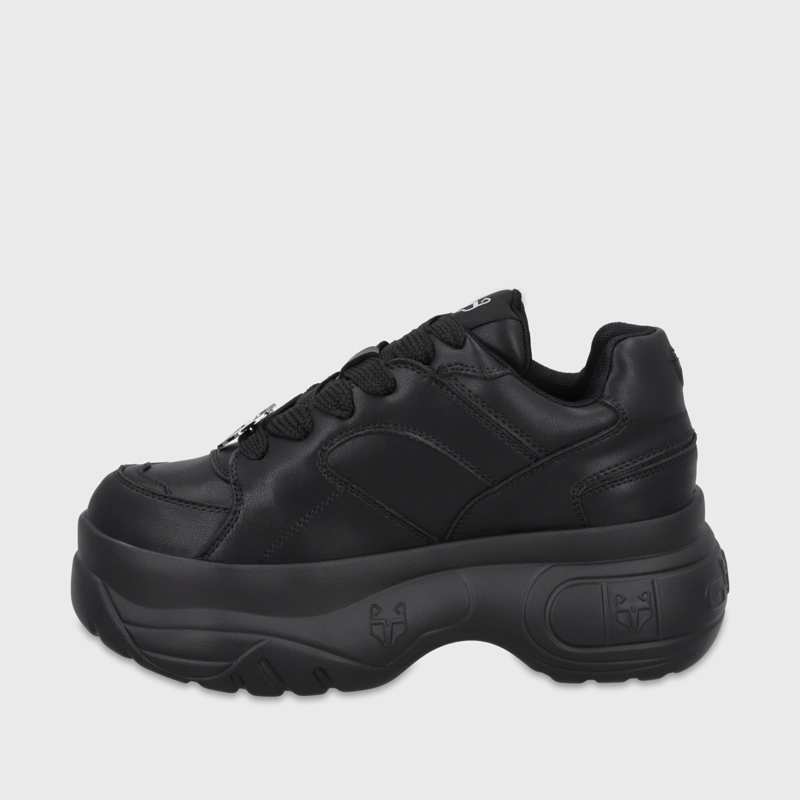 ZAPATILLA PLATAFORMA CUERO NEGRA MUJER 9724A23 - 4