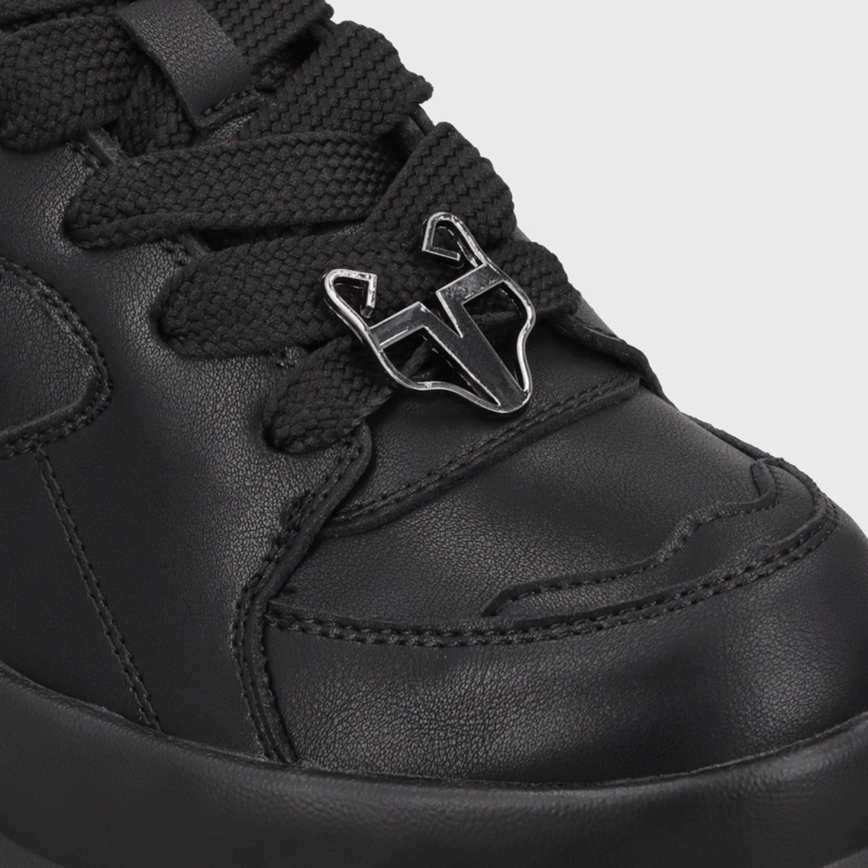 ZAPATILLA PLATAFORMA CUERO NEGRA MUJER 9724A23 - 6