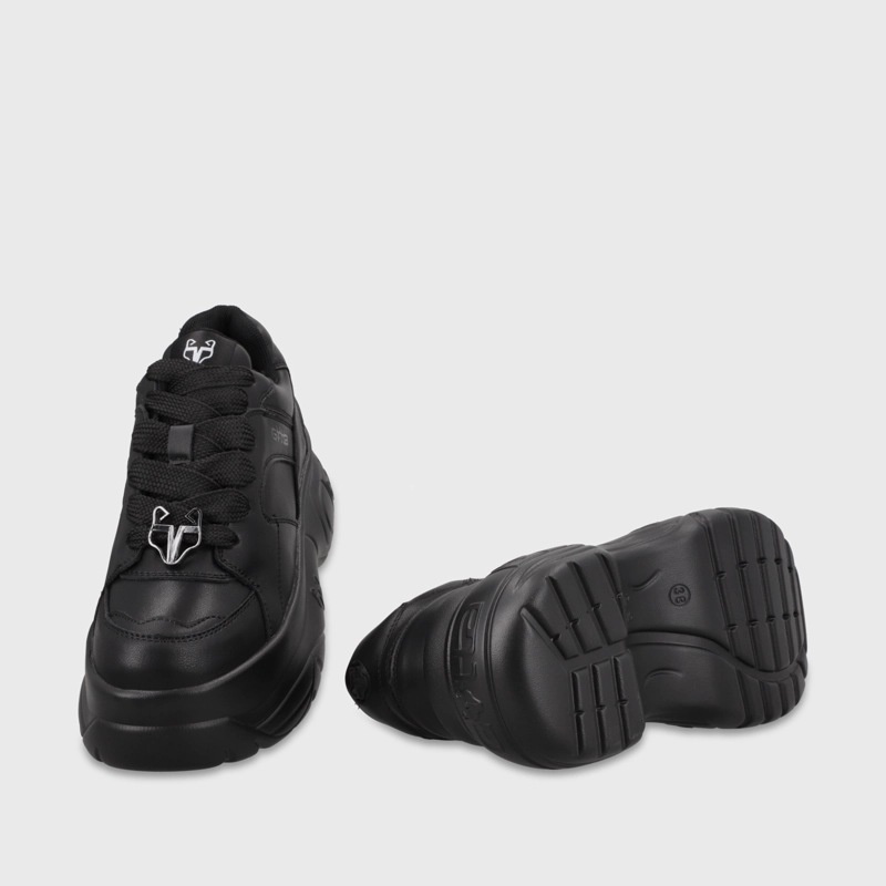 ZAPATILLA PLATAFORMA CUERO NEGRA MUJER 9724A23 - 7