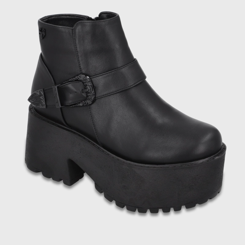 BOTIN PLATAFORMA NEGRO MUJER 1517B01 - 2
