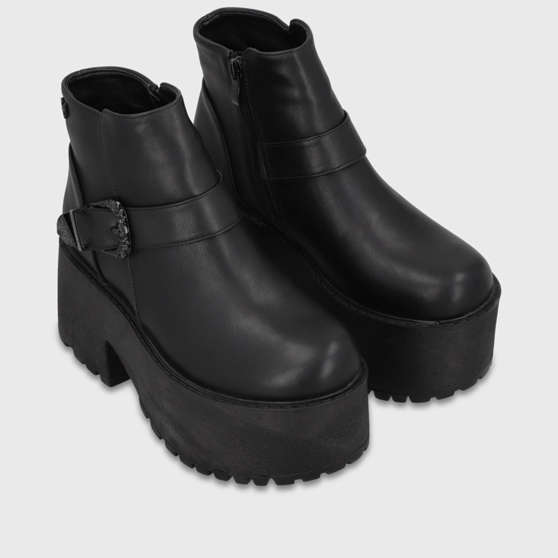 BOTIN PLATAFORMA NEGRO MUJER 1517B01 - 3