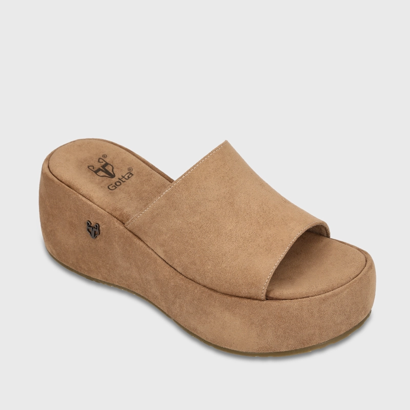 SANDALIA PLATAFORMA CAMEL MUJER EVA - 2