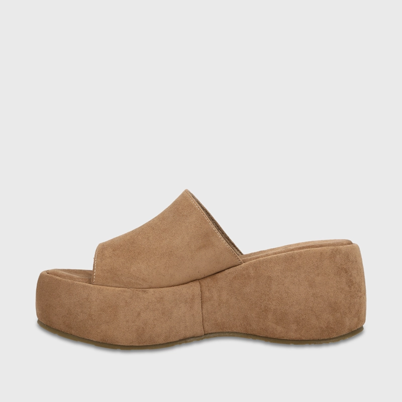 SANDALIA PLATAFORMA CAMEL MUJER EVA - 4