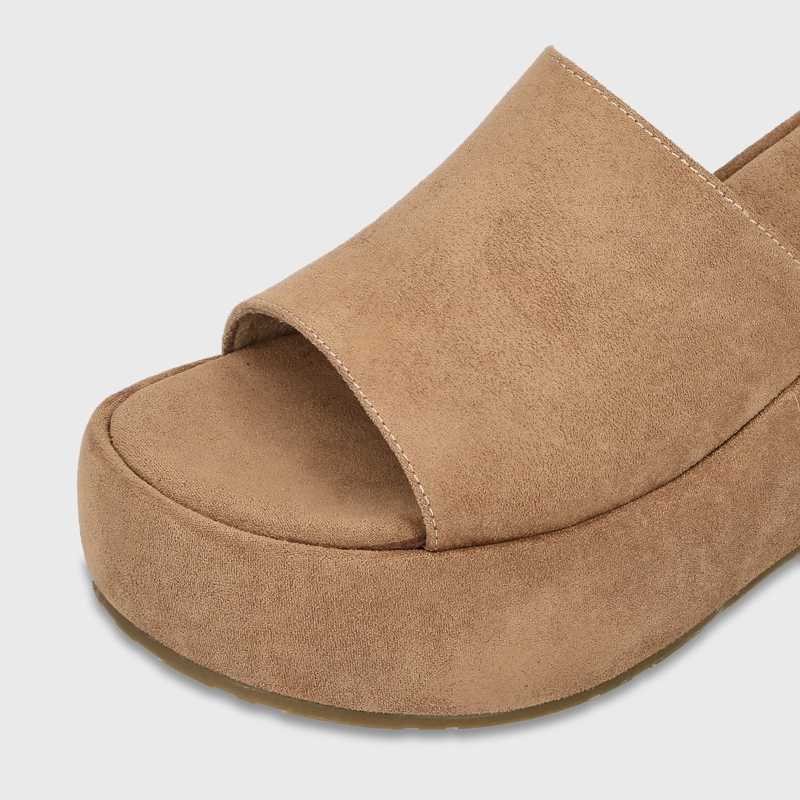 SANDALIA PLATAFORMA CAMEL MUJER EVA - 6