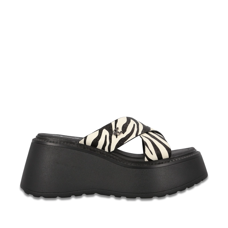 SANDALIA PLATAFORMA ANIMAL PRINT MUJER LOLA - 1