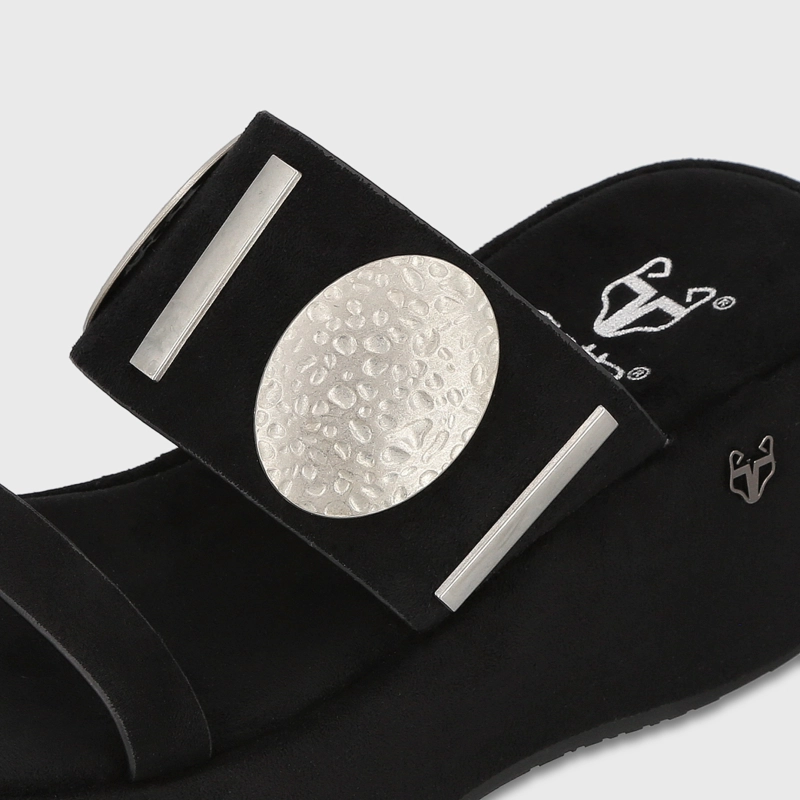 SANDALIA PLATAFORMA NEGRA MUJER FER - 6