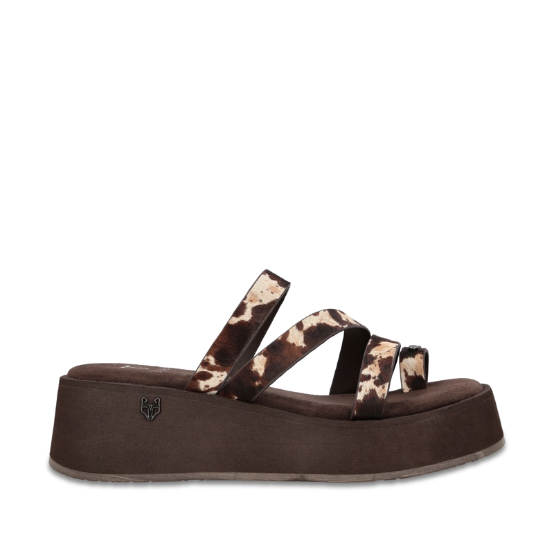 SANDALIA PLATAFORMA ANIMAL PRINT MUJER FRAN - 1