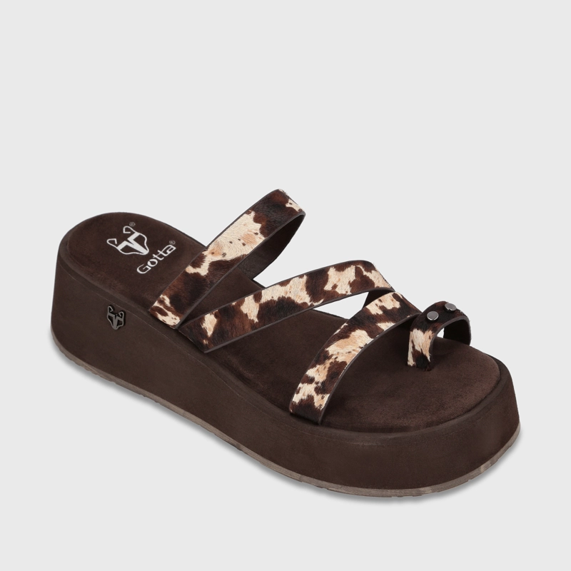 SANDALIA PLATAFORMA ANIMAL PRINT MUJER FRAN - 2