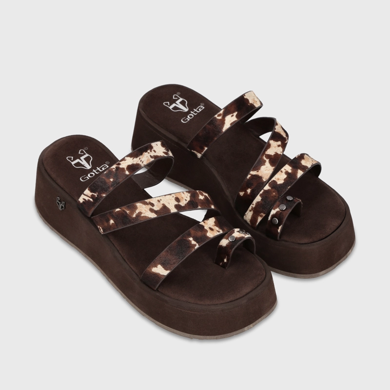 SANDALIA PLATAFORMA ANIMAL PRINT MUJER FRAN - 3