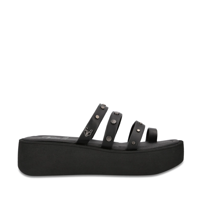 SANDALIA PLATAFORMA NEGRA MUJER LIA - 1