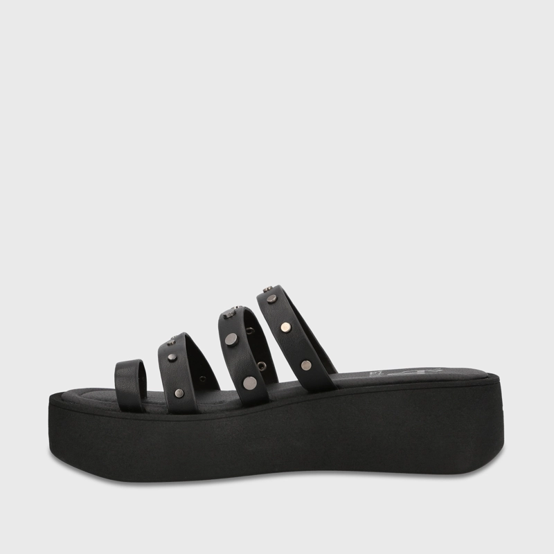 SANDALIA PLATAFORMA NEGRA MUJER LIA - 4