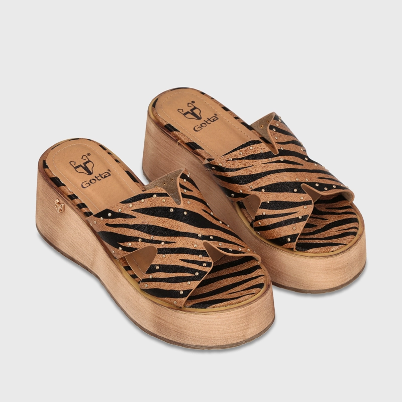 SANDALIA PLATAFORMA ANIMAL PRINT MUJER GINA - 3