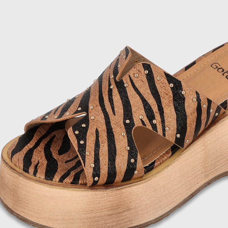 SANDALIA PLATAFORMA ANIMAL PRINT MUJER GINA - 6