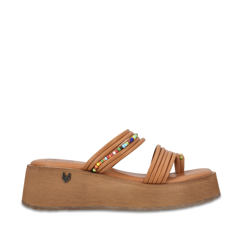 SANDALIA PLATAFORMA CAMEL MUJER FRANCISCA - 1