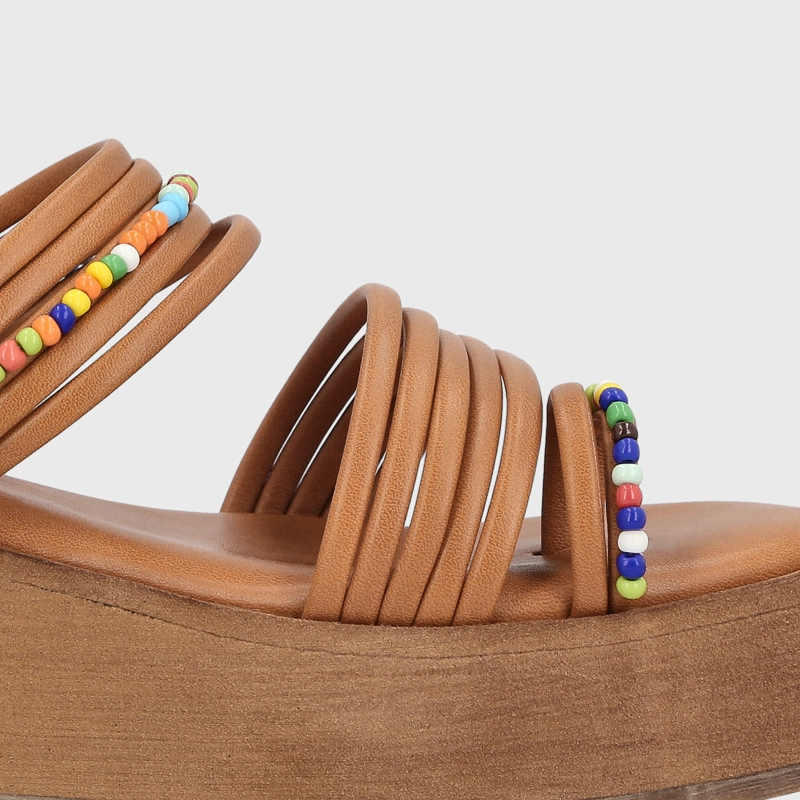 SANDALIA PLATAFORMA CAMEL MUJER FRANCISCA - 6