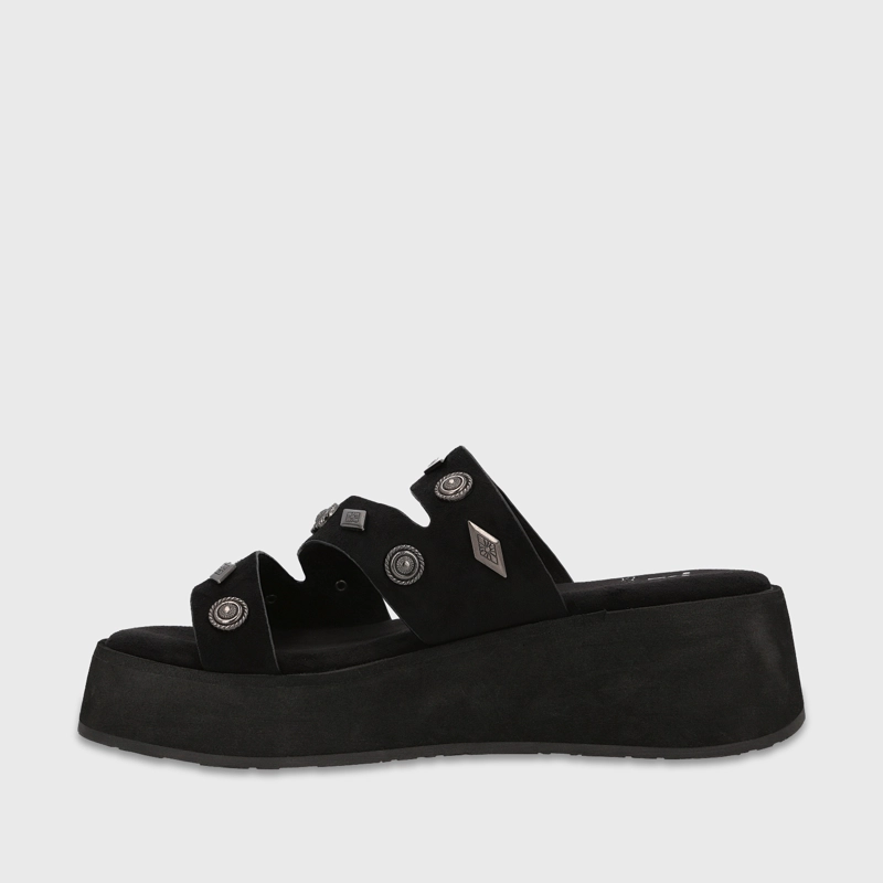 SANDALIA PLATAFORMA NEGRA MUJER FRIDA - 4