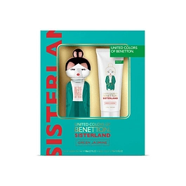 PERFUME BENETTON UNITED COLORS SISTERLAND GREEN JASMINE ESTUCHE MUJER EDT 80 ML - 1