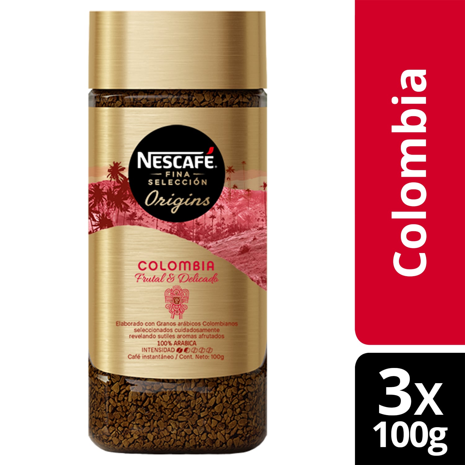 CAFÉ NESCAFÉ FINA SELECCIÓN COLOMBIA 100G X3 FRASCOS - 1