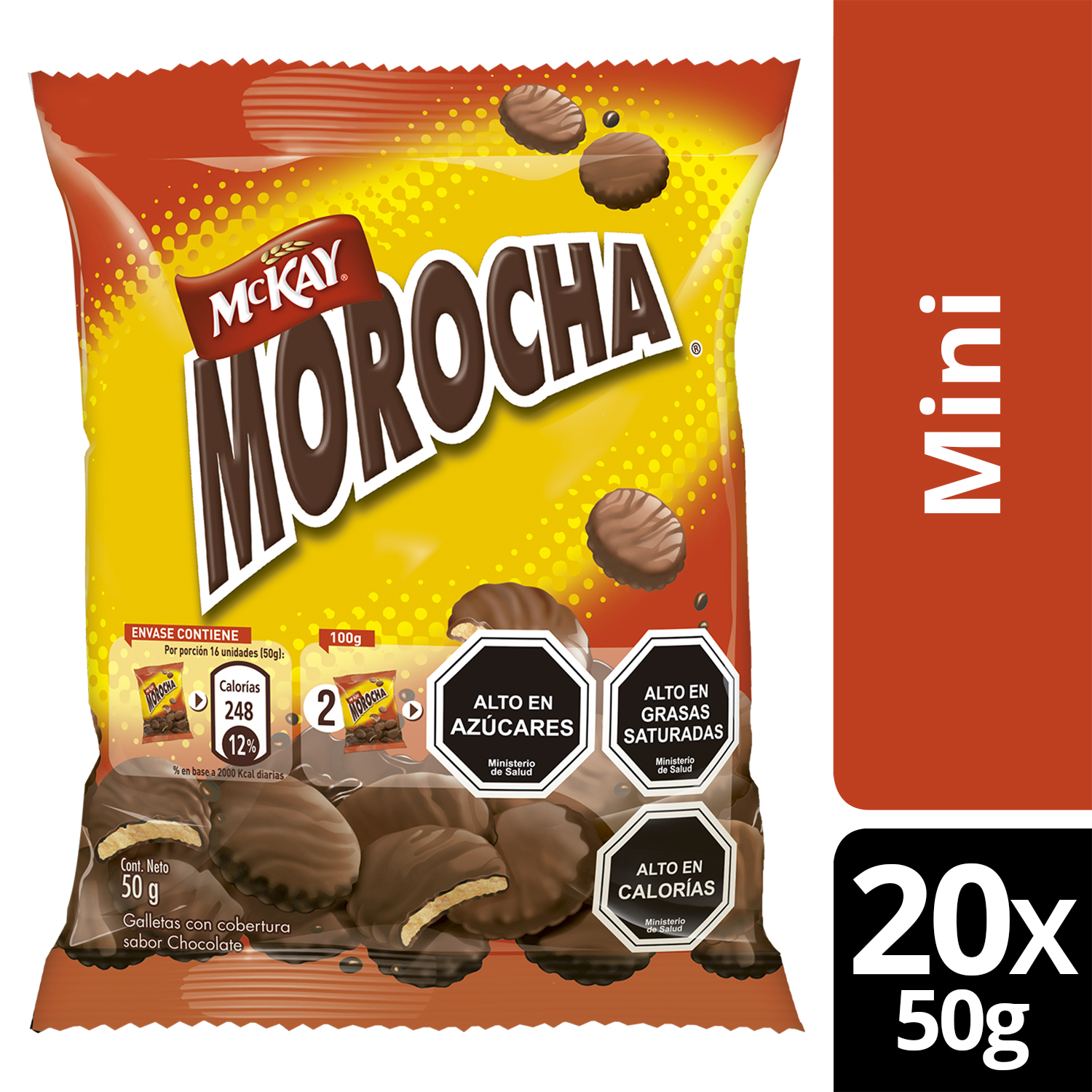GALLETA BAÑADA MOROCHA 50G X20 UNIDADES - 1
