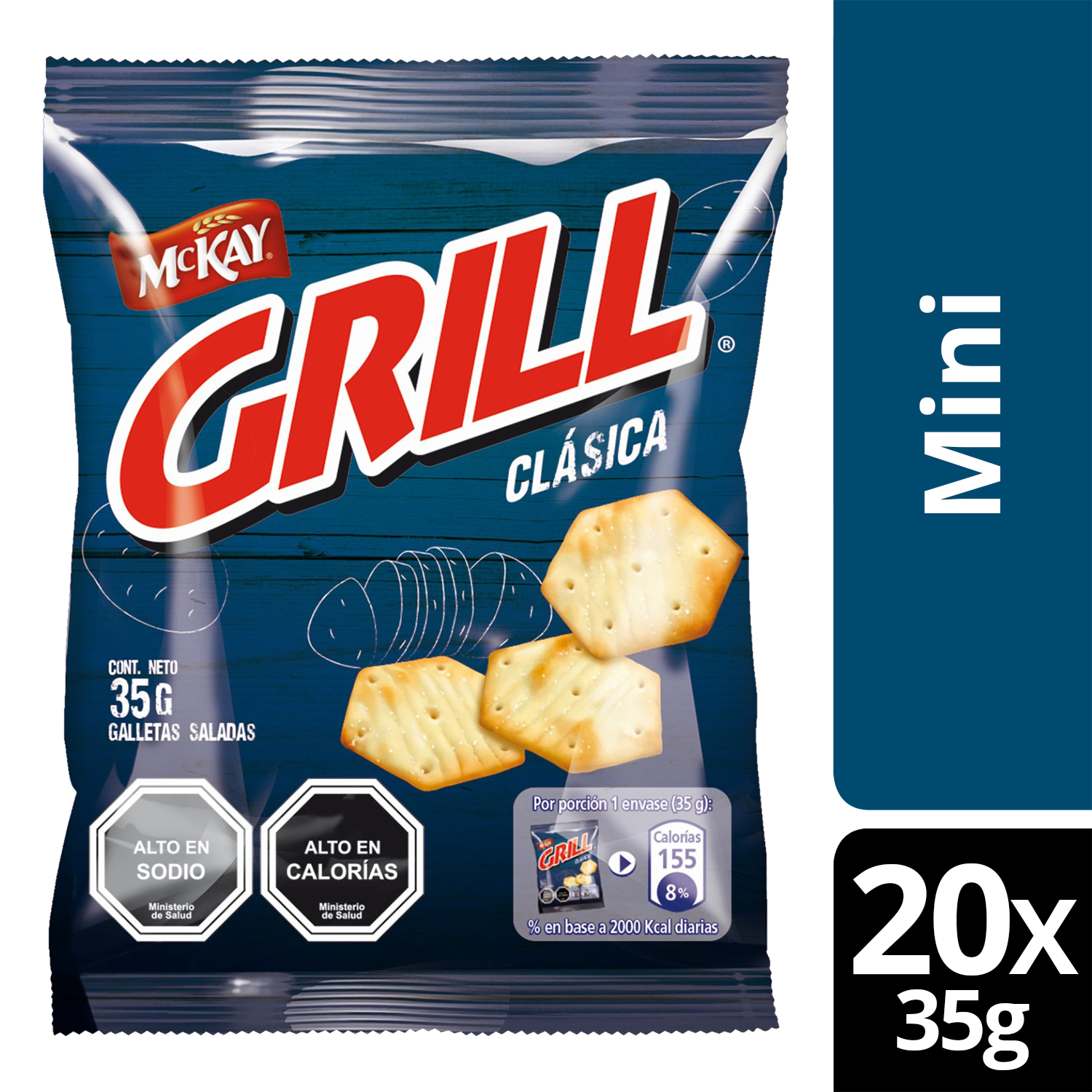 GALLETA GRILL CLÁSICA 35G X20 UNIDADES - 1