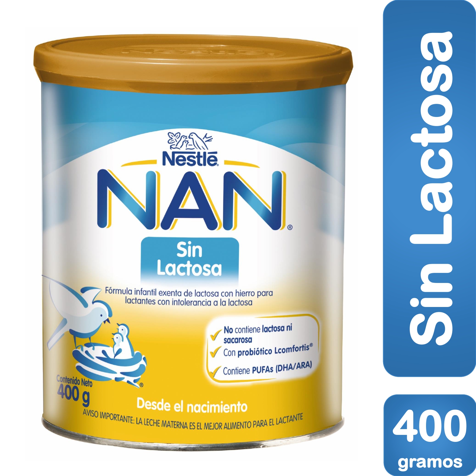 NAN SIN LACTOSA 400G FÓRMULA INFANTIL - 1
