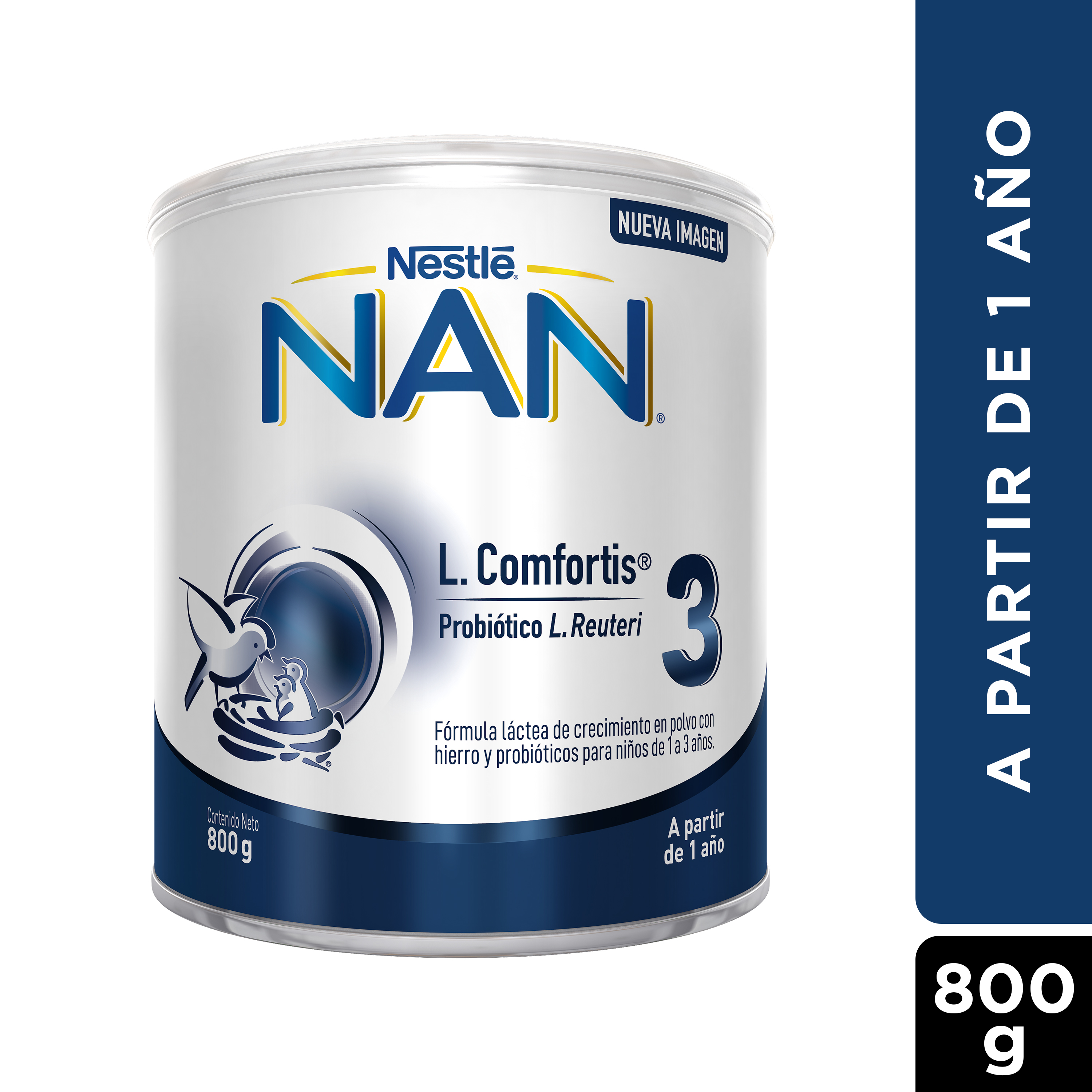 LECHE NAN 3 L COMFORTIS TARRO 800G FÓRMULA INFANTIL - 5